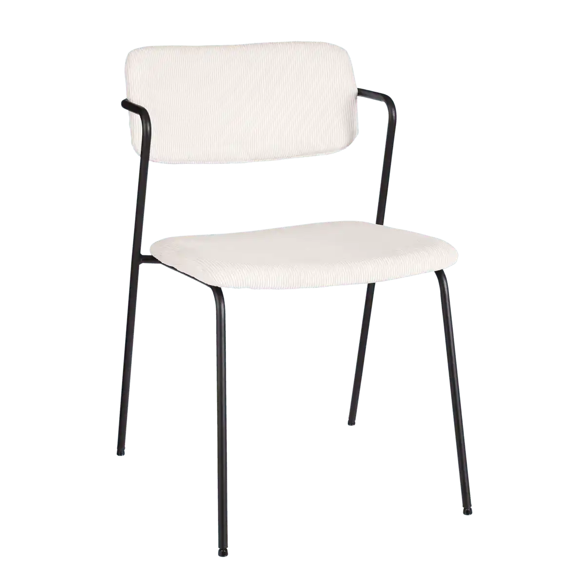 Nanet Esszimmerstuhl – Samt – gebrochenes Weiß - HomeDesign Knaus