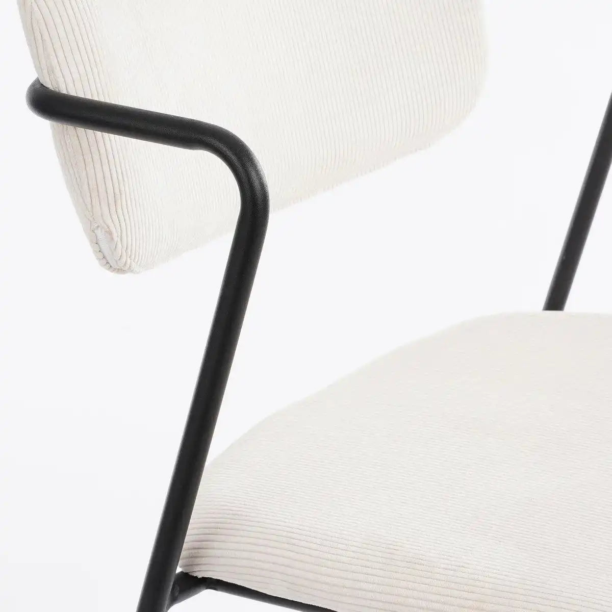 Nanet Esszimmerstuhl – Samt – gebrochenes Weiß - HomeDesign Knaus