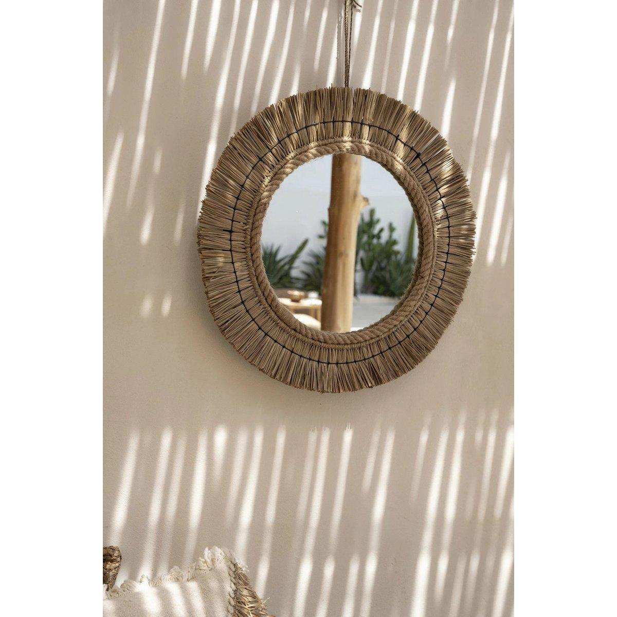 Natur Spiegel Barth Wandspiegel handgefertigt Unikat 65 cm - HomeDesign Knaus