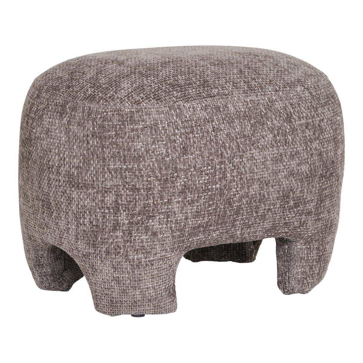 Nazare Pouf - Beige, Polyester/Schaum/Sperrholz, 53x41x38 cm - HomeDesign Knaus