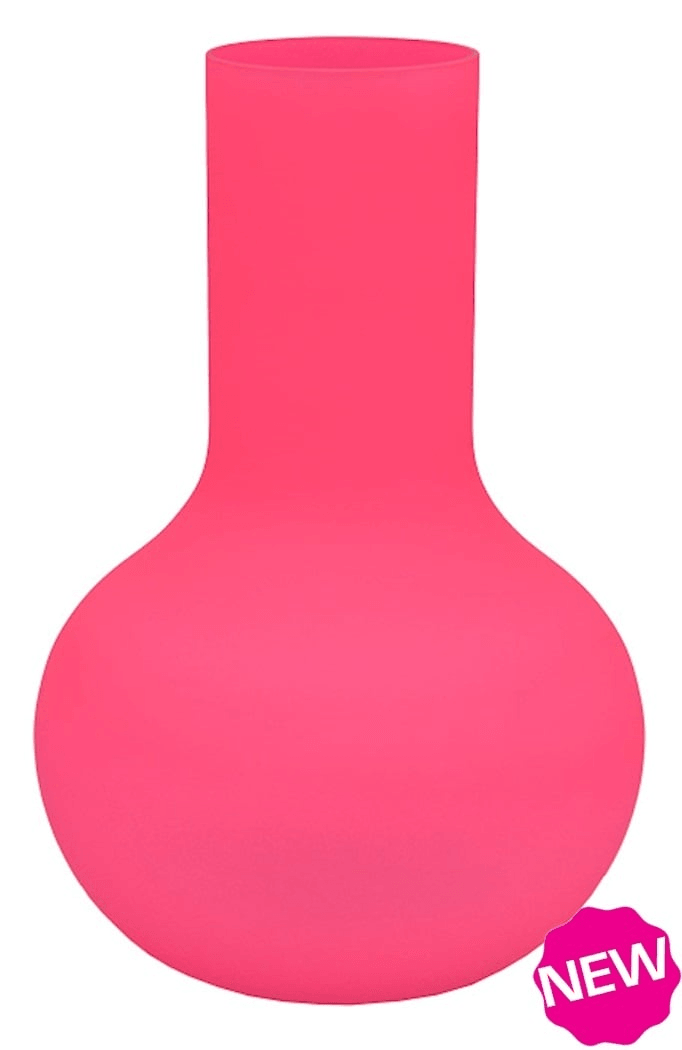 Seim Neonblau Blumenvase Pink 37 cm Vase Dekoration Mundgeblasen - HomeDesign Knaus