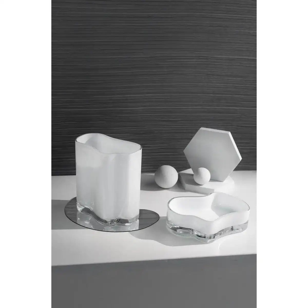 Neue große Schüssel oder Teller im modernen Design, inspiriert von CORAL und Aalto, COR08WH - HomeDesign Knaus
