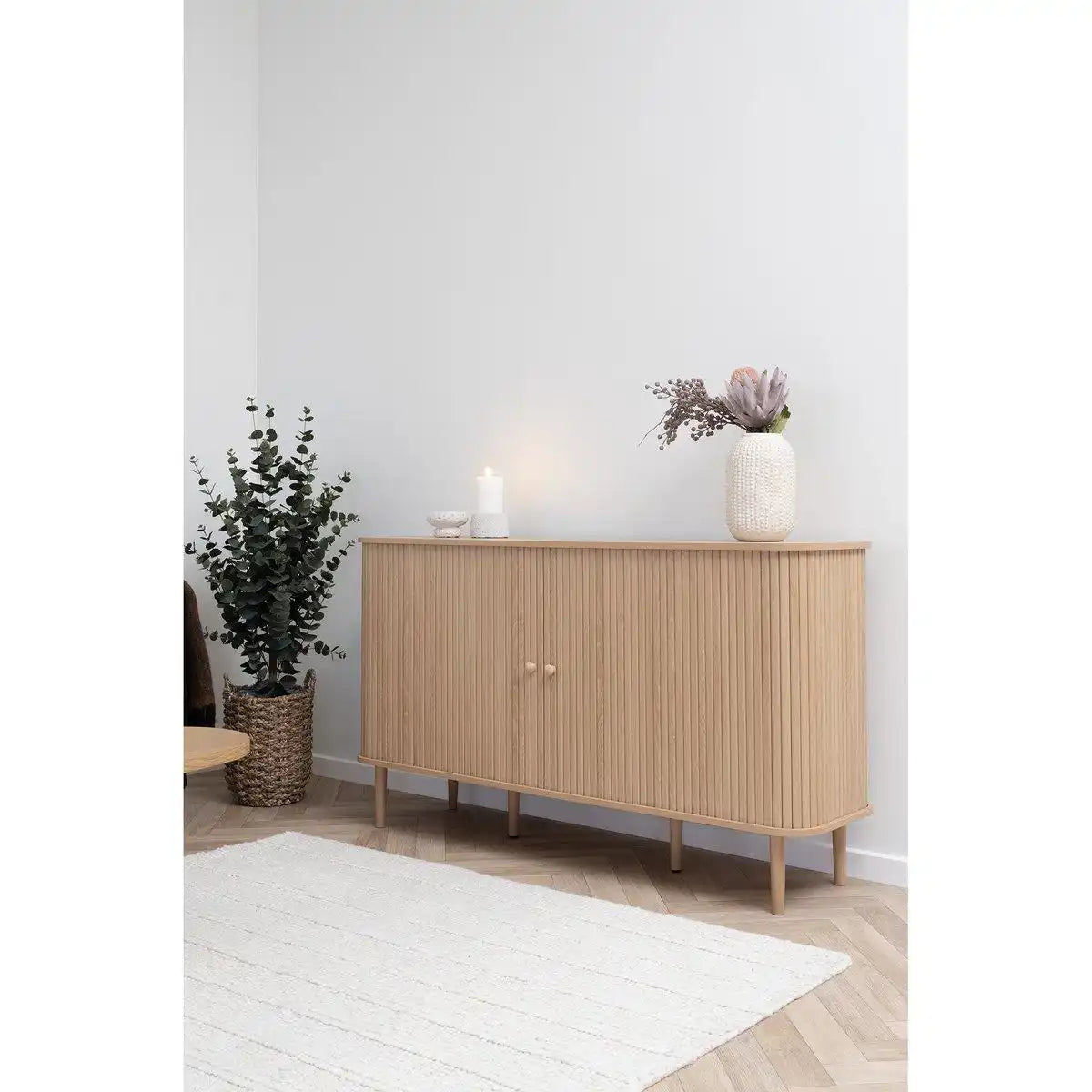 Nikko Sideboard – Natur, MDF/Kiefer, 140 x 40 x 79 cm - HomeDesign Knaus