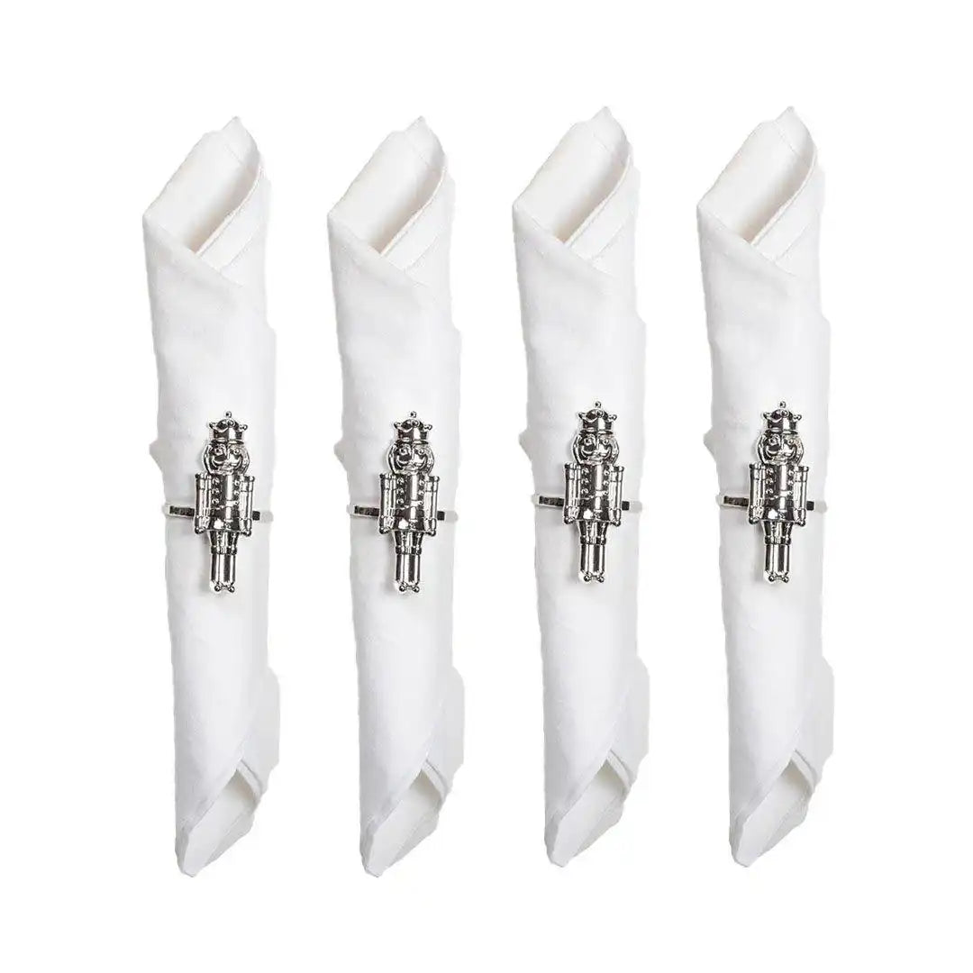 NUSSKNACKER SILBERNER SERVIETTENRING - 4ER-SET - HomeDesign Knaus