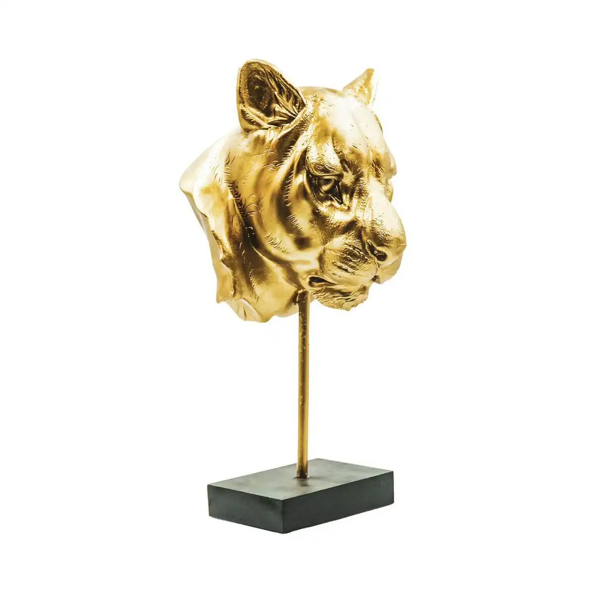 Ornament - Tigerkopf - Polyresin - Gold -16x21x39 - HomeDesign Knaus