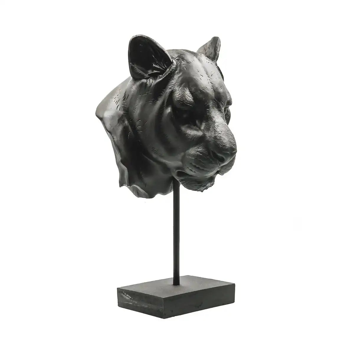Ornament - Tigerkopf - Polyresin - Schwarz -16x21x39 - HomeDesign Knaus