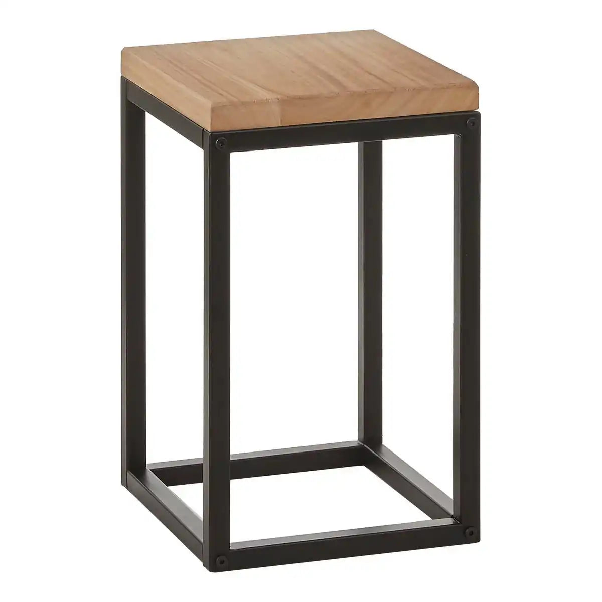 Oskar Pflanzentisch – L25 x B25 x H42 cm – Holz, Metall – Schwarz - HomeDesign Knaus