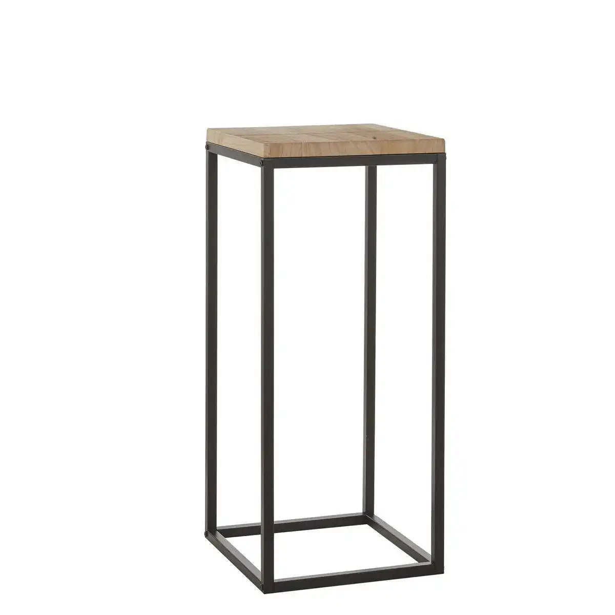 Oskar Pflanzentisch – L35 x B35 x H81 cm – Holz, Metall – Schwarz - HomeDesign Knaus