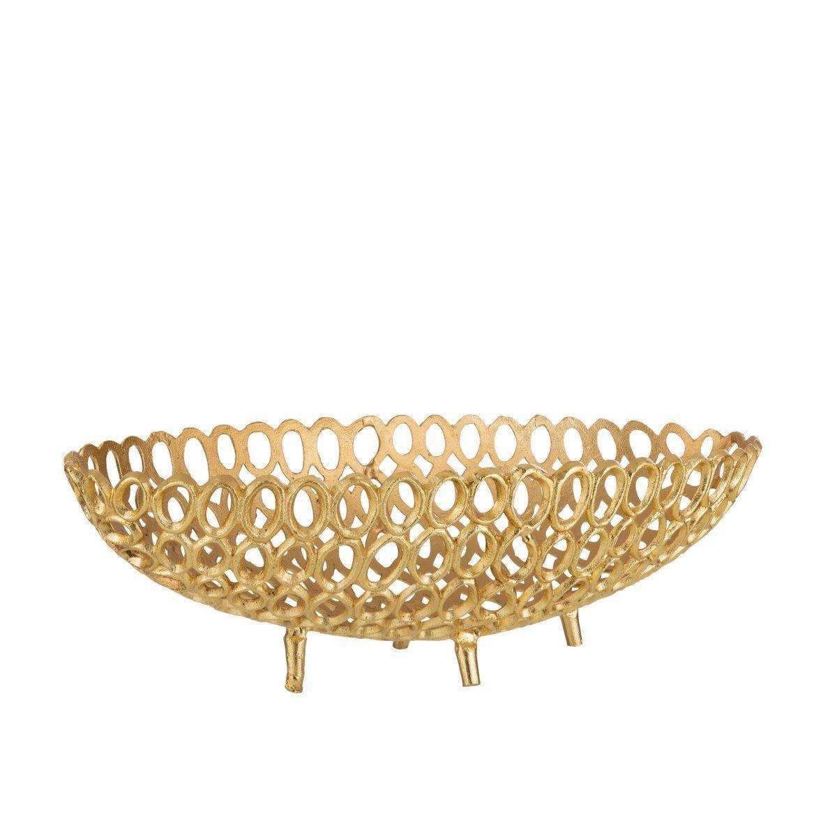 Ovale Ringe im J-Line-Maßstab – Aluminium – Gold – groß - HomeDesign Knaus