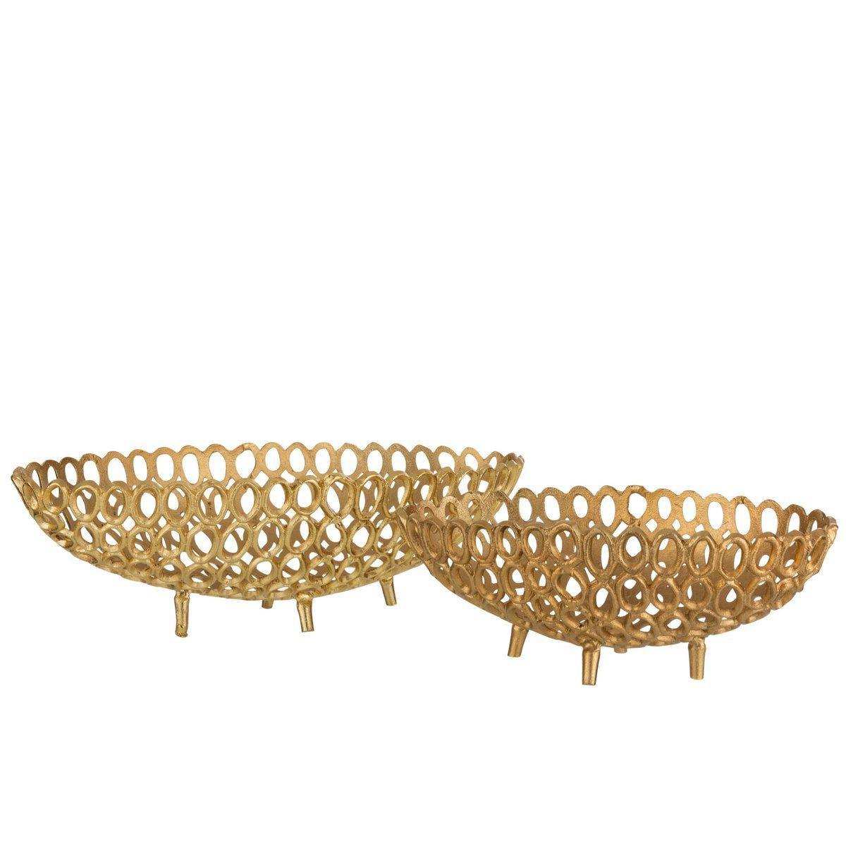 Ovale Ringe im J-Line-Maßstab – Aluminium – Gold – groß - HomeDesign Knaus