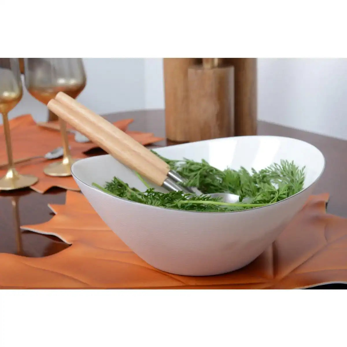 OVALE SALATSCHÜSSEL PLATINUM RAND - HomeDesign Knaus