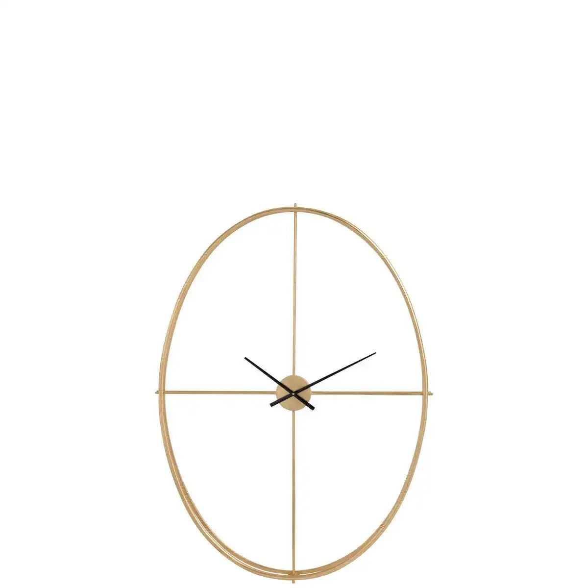 Ovale Uhr – Metall – Gold – L – Ø 125,5 cm - HomeDesign Knaus