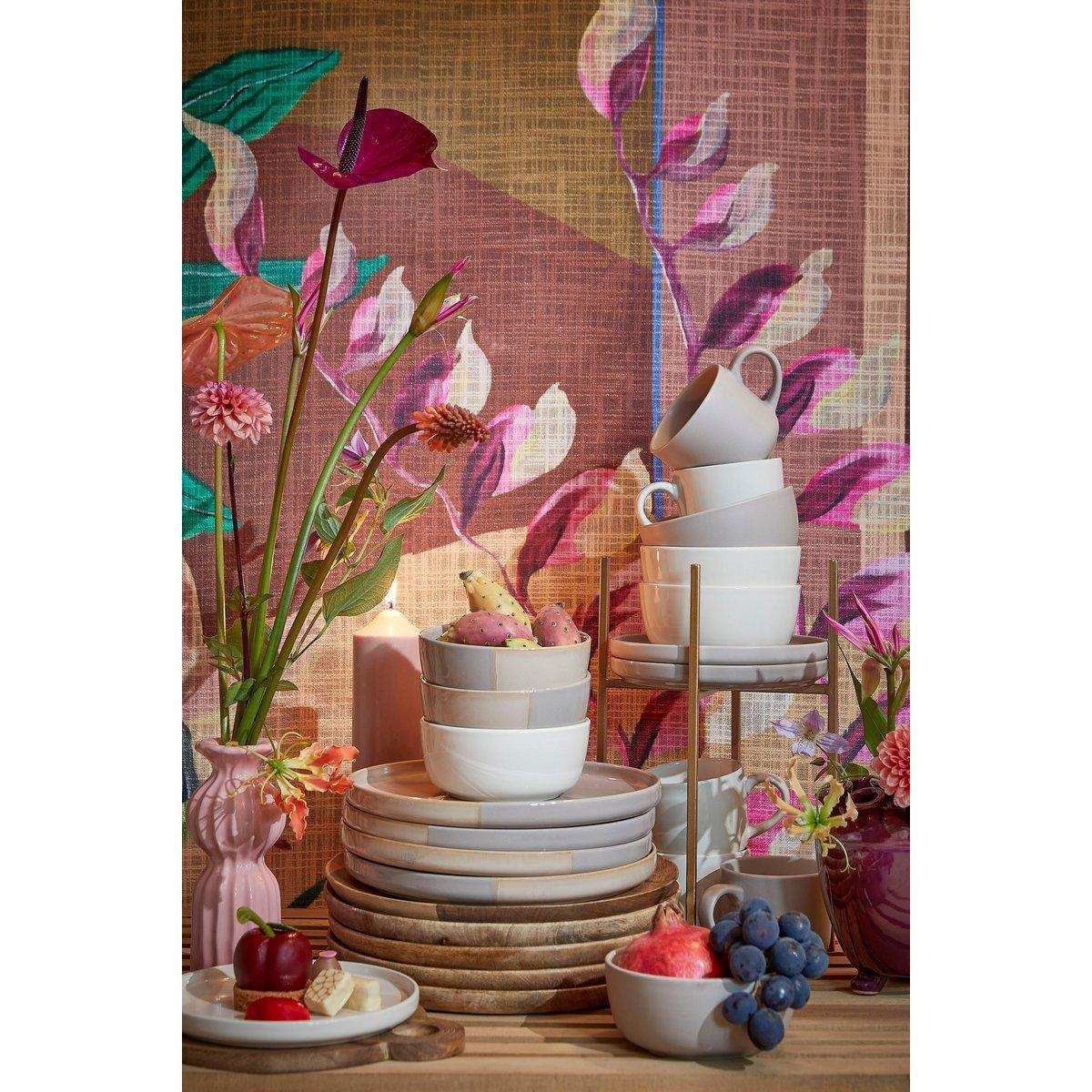 Ozi Descrises Set 4 Personen - Stein gut - off -White - HomeDesign Knaus
