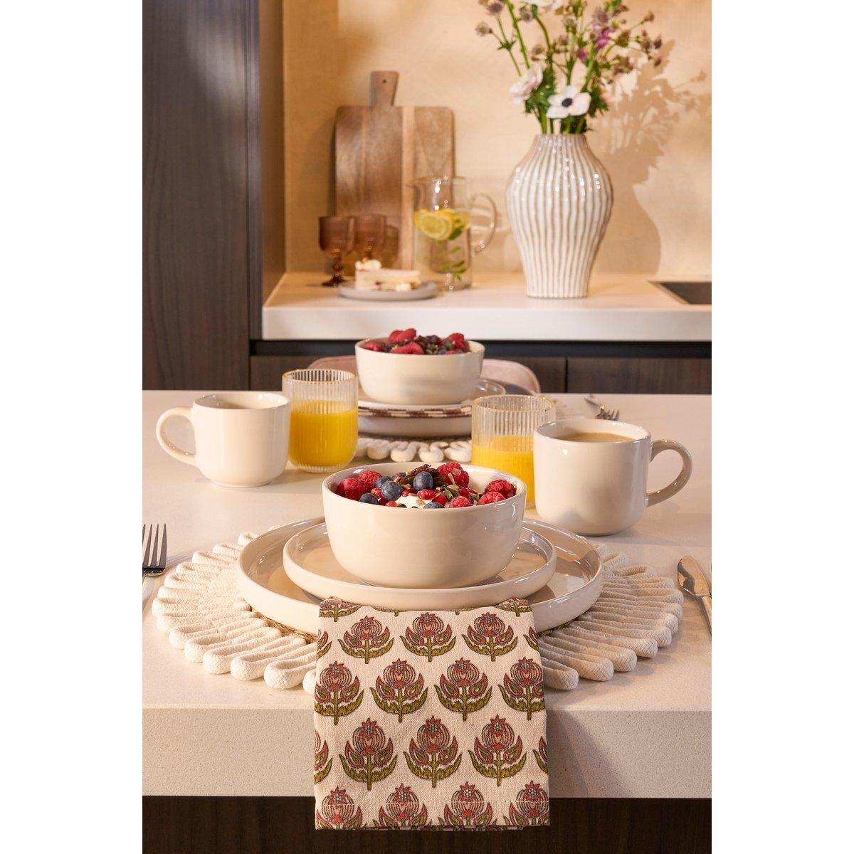 Ozi Descrises Set 4 Personen - Stein gut - off -White - HomeDesign Knaus