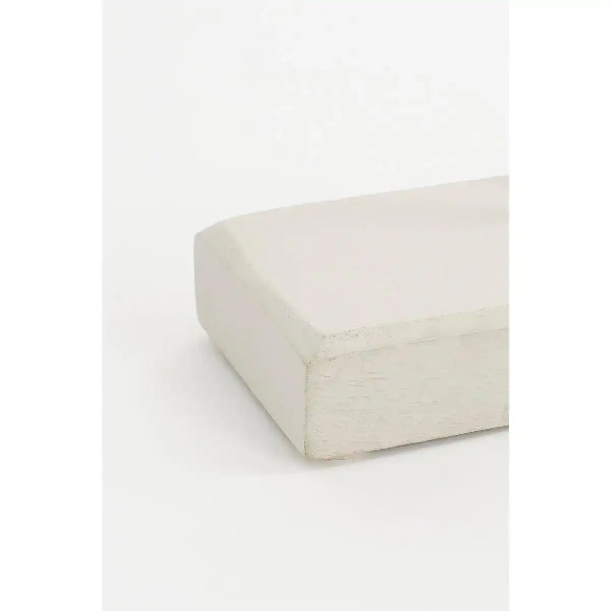 Pastina-Ornament auf Fuß – L6,5 x B16,5 x H37,5 cm – FSC 100 % Mangoholz – gebrochenes Weiß - HomeDesign Knaus