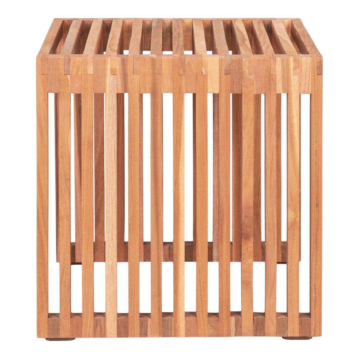 Pego Beistelltisch – Beistelltisch aus Teakholz, Natur, 40x40x40 cm - HomeDesign Knaus