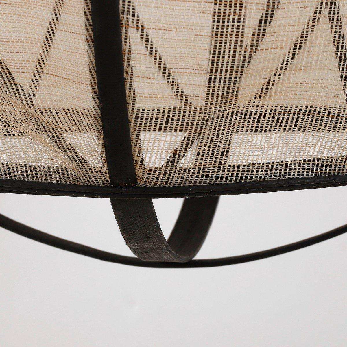 Pella Hängelampe – H50 x Ø51 cm – Leinen – gebrochenes Weiß - HomeDesign Knaus