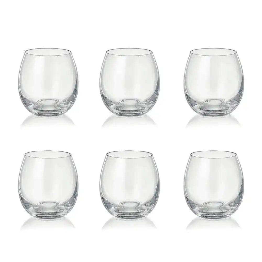 Pfingstrosen-Gläser mit niedrigem Wasserstand, 380 ml – 6er-Set - HomeDesign Knaus