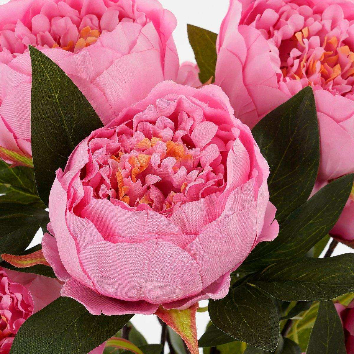 Pfingstrosen-Kunstblumenstrauß – H55 x Ø40 cm – Dunkelrosa - HomeDesign Knaus