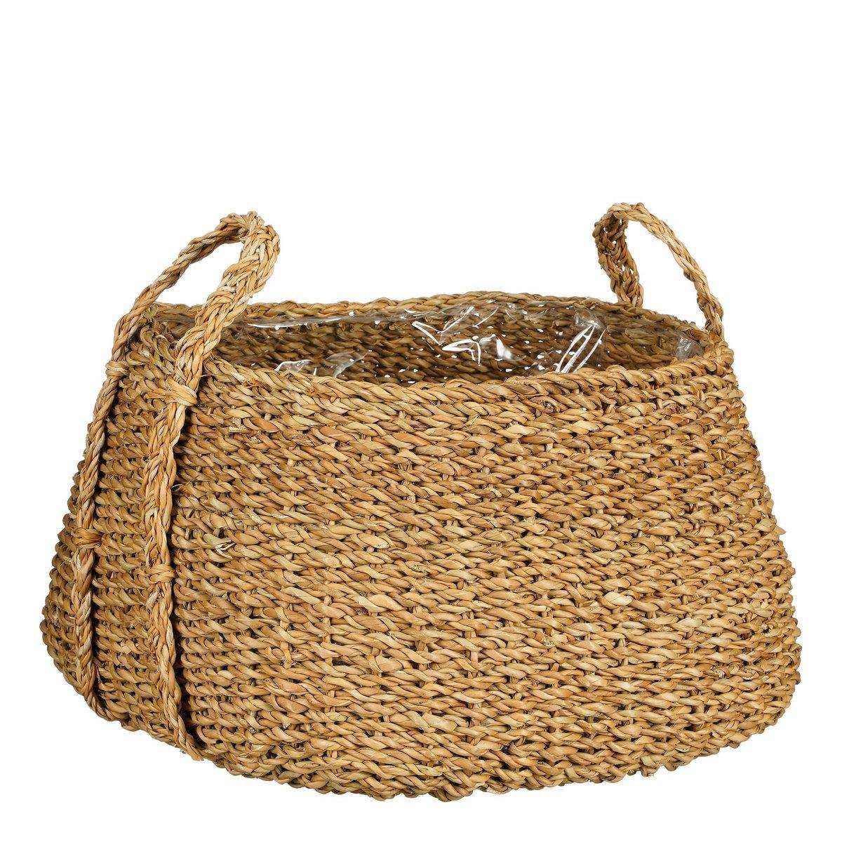 Pflanzkorb – 3er-Set – H25 x Ø35 cm – Braun - HomeDesign Knaus