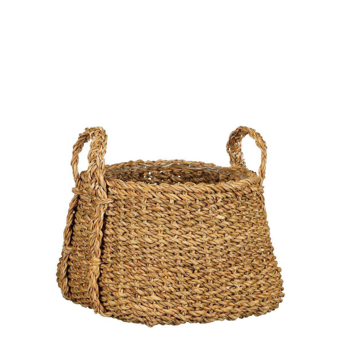 Pflanzkorb – 3er-Set – H25 x Ø35 cm – Braun - HomeDesign Knaus