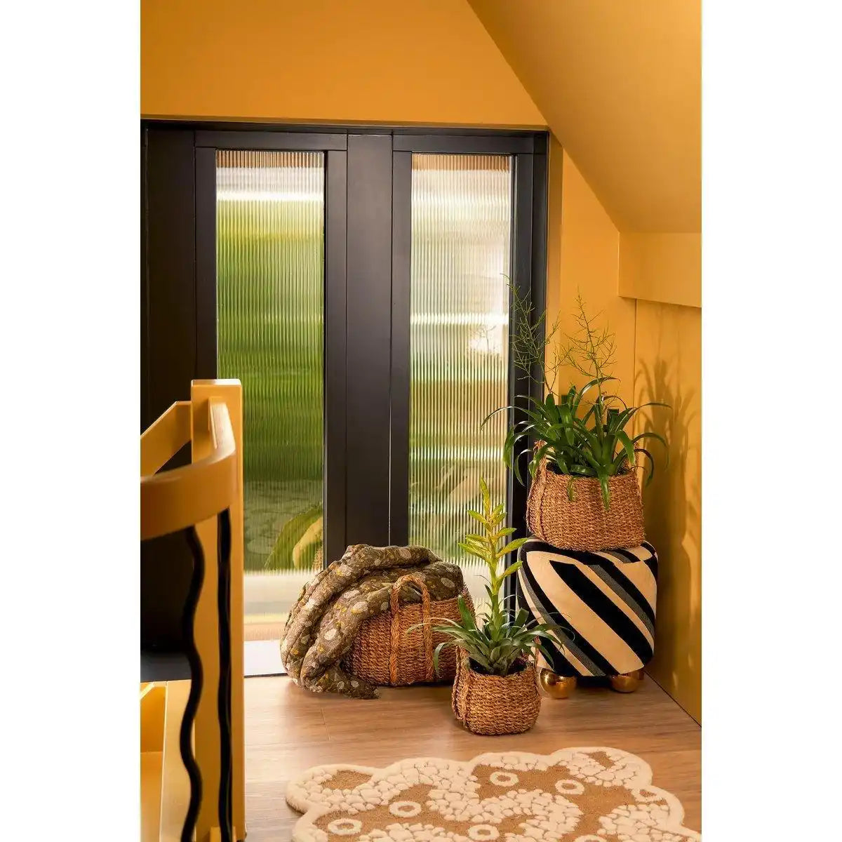Pflanzkorb – 3er-Set – H25 x Ø35 cm – Braun - HomeDesign Knaus