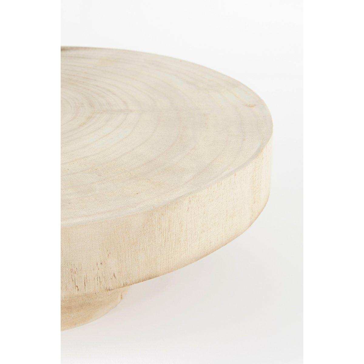 Pia Dekorationstisch – H11 x Ø30 cm – Holz – Hellbraun - HomeDesign Knaus
