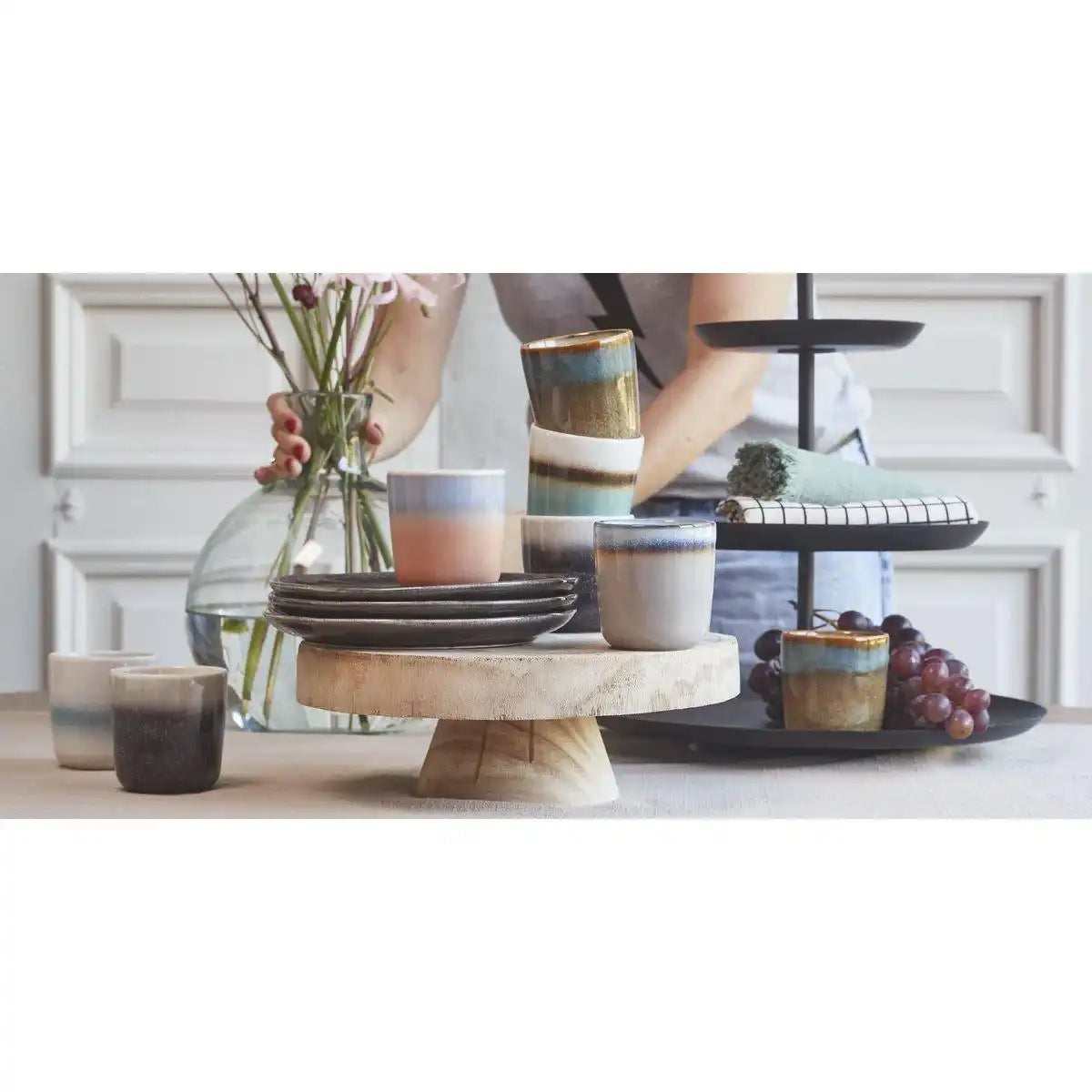 Pia Dekorationstisch – H11 x Ø30 cm – Holz – Hellbraun - HomeDesign Knaus