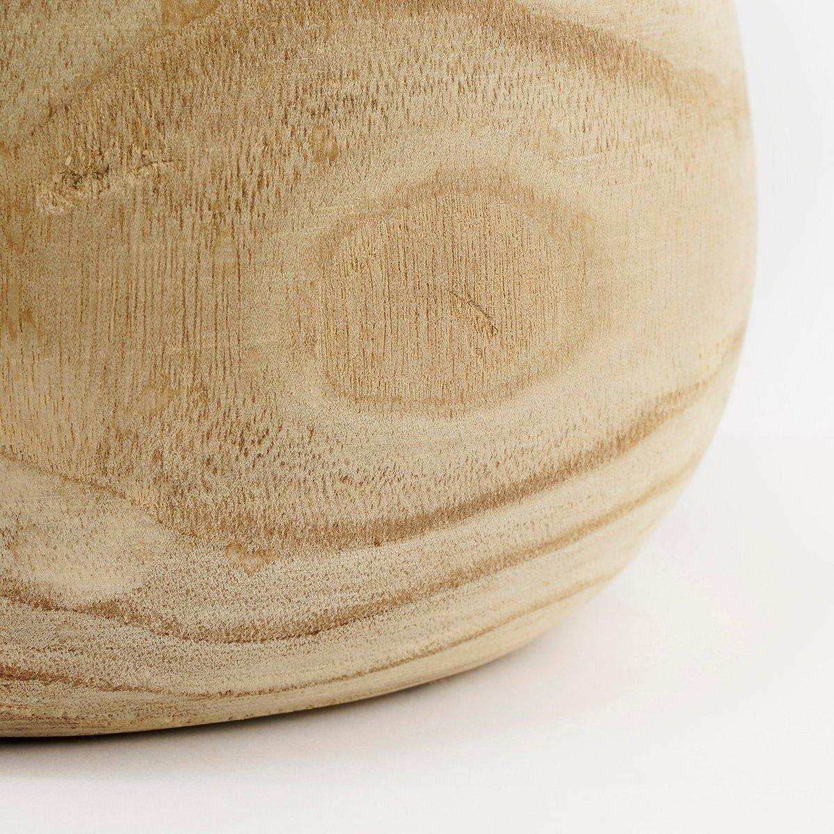 Pia Vase – H25 x Ø24 cm – Paulownia-Holz – Hellbraun - HomeDesign Knaus