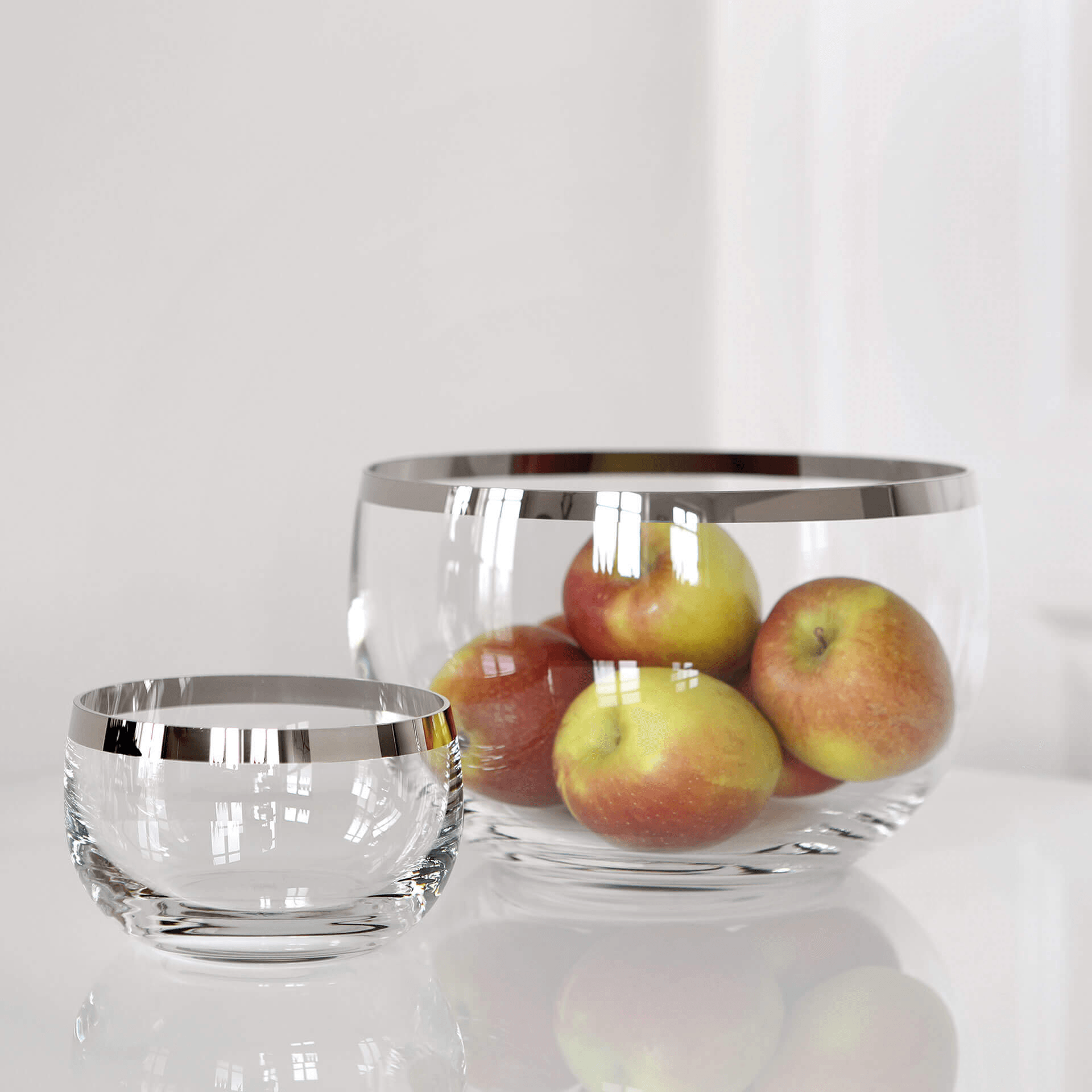 Platinum Glasschale Schale Obstschale Servierschale Glas - HomeDesign Knaus