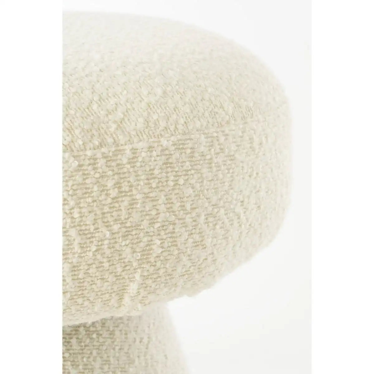 Poef – H46 x Ø49 cm – gebrochenes Weiß - HomeDesign Knaus