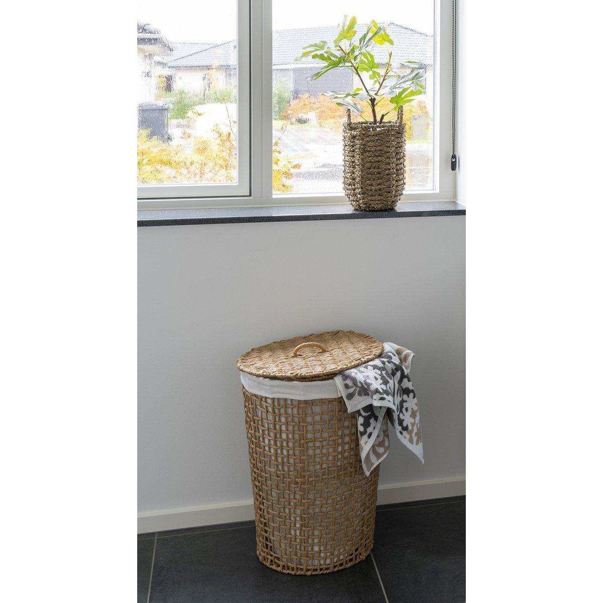 Pomal Wäschekorb – Wäschekorb, Papier, hellbraun/weiß, ø42x56 cm - HomeDesign Knaus