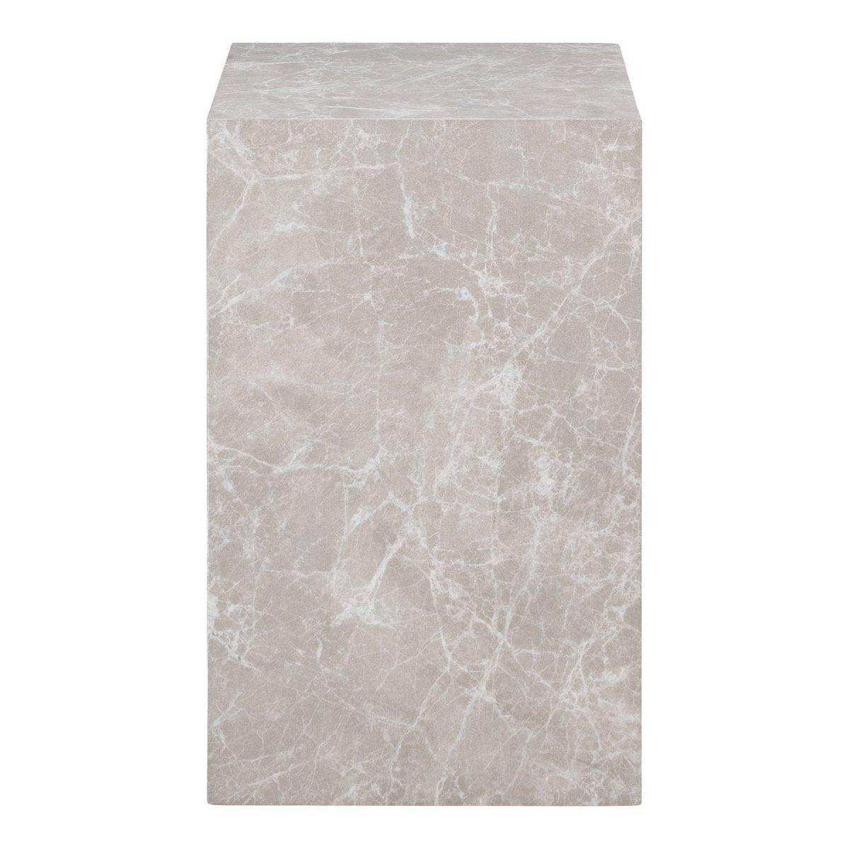 Prague Beistelltisch - Beistelltisch, Marmoroptik, beige, 30x30x50 cm - HomeDesign Knaus