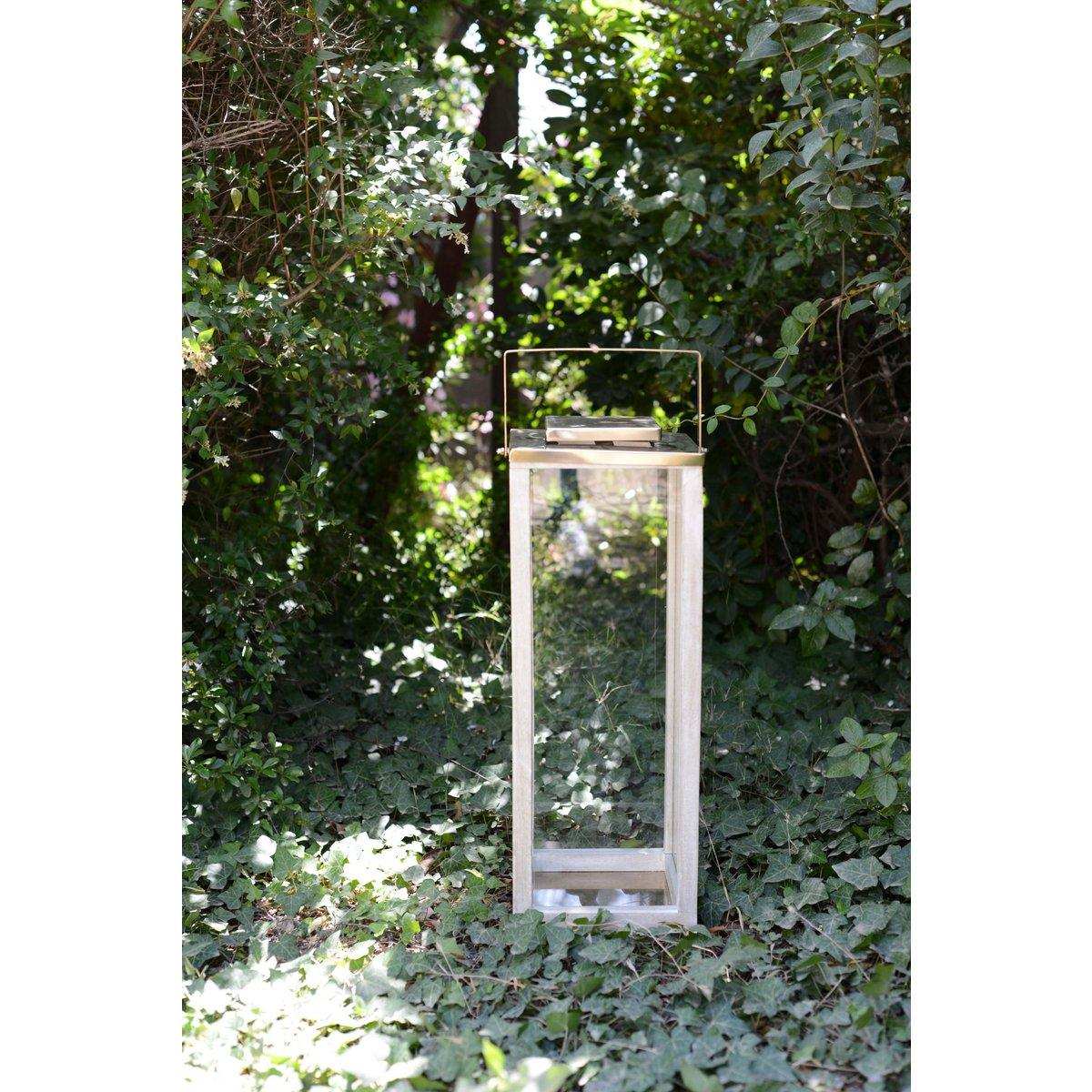QUADRATISCHE GLASLATERNE, GROßES MODELL 25X25X71CM - HomeDesign Knaus