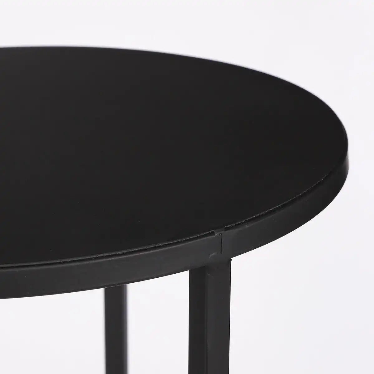 Quinty Beistelltisch – 3er-Set – H70 x Ø32 cm – Metall – Schwarz - HomeDesign Knaus