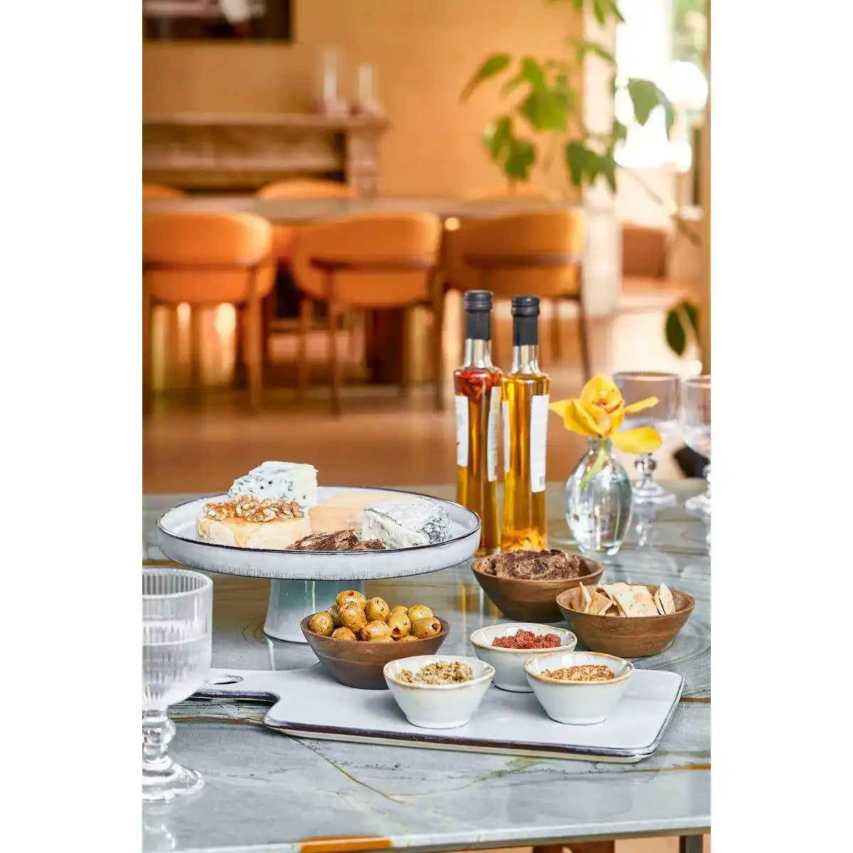 Racco Schneidebrett – L40 x B22 x H2 cm – Steingut – Hellgrau - HomeDesign Knaus