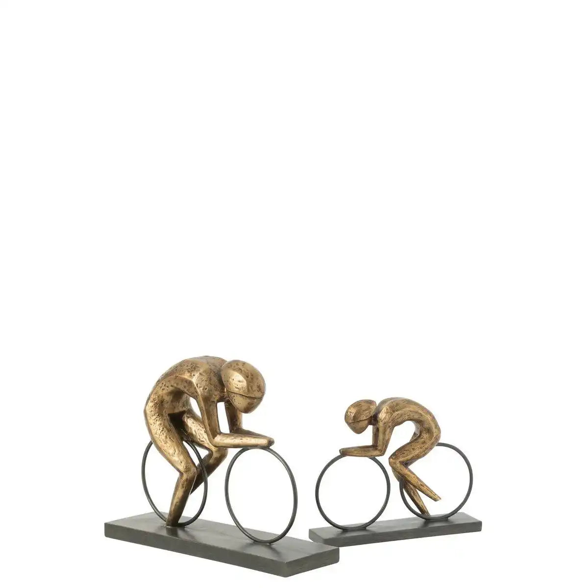 „Radfahrer zu Fuß“, Gold, Großformat - HomeDesign Knaus