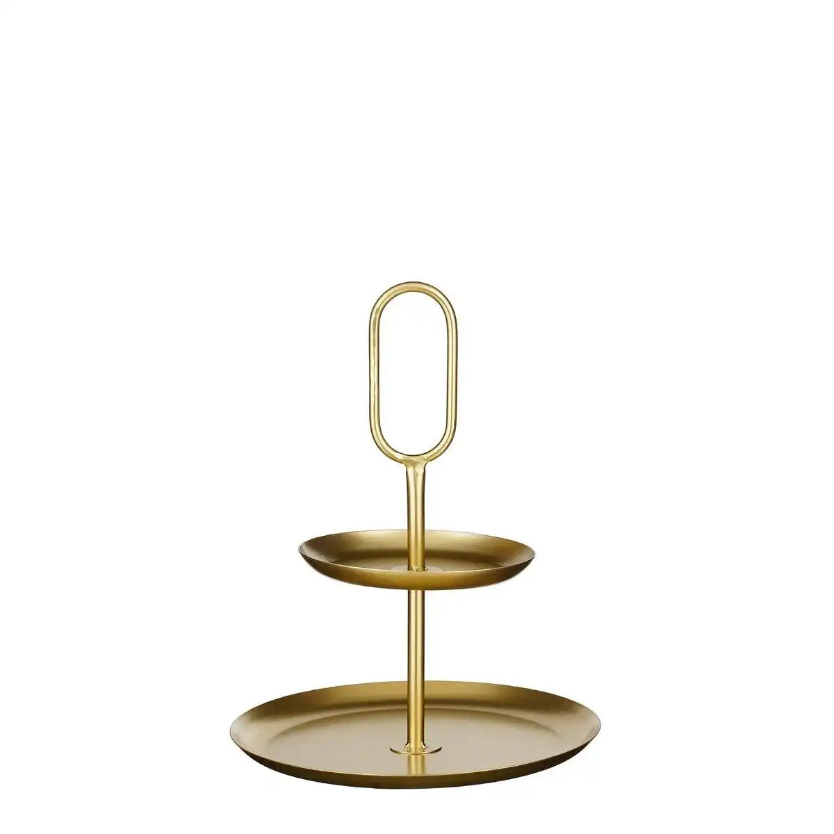 Rama Etagere 2 Ebenen – L28 x B28 x H36 cm – Metall – Gold - HomeDesign Knaus