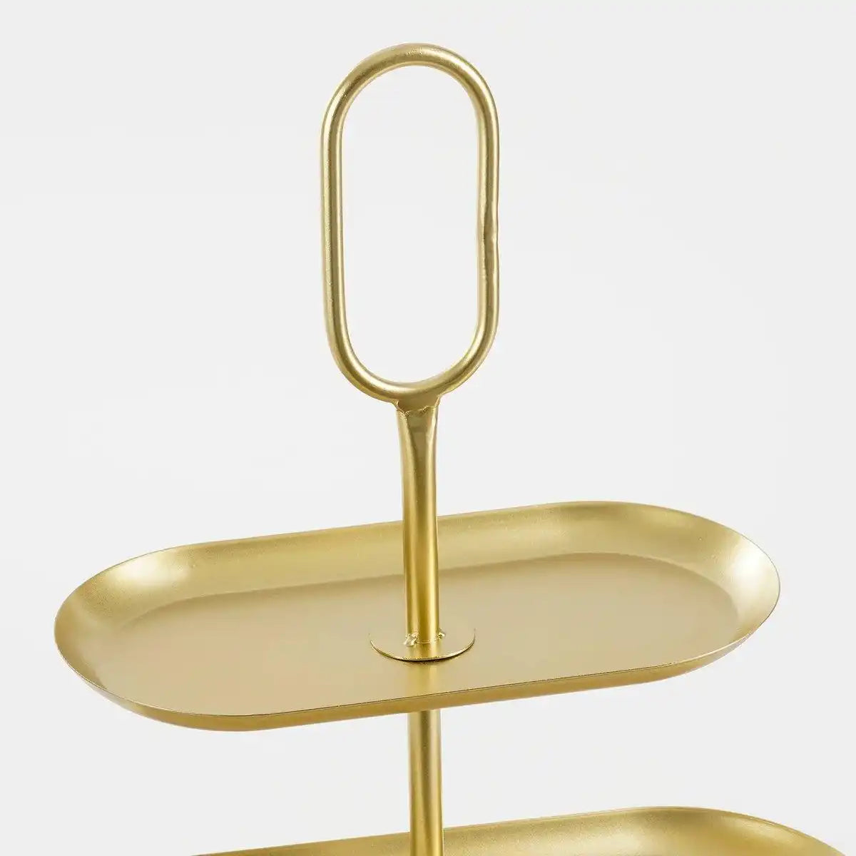 Rama Etagere 2 Ebenen – L38 x B17 x H37 cm – Metall – Gold - HomeDesign Knaus