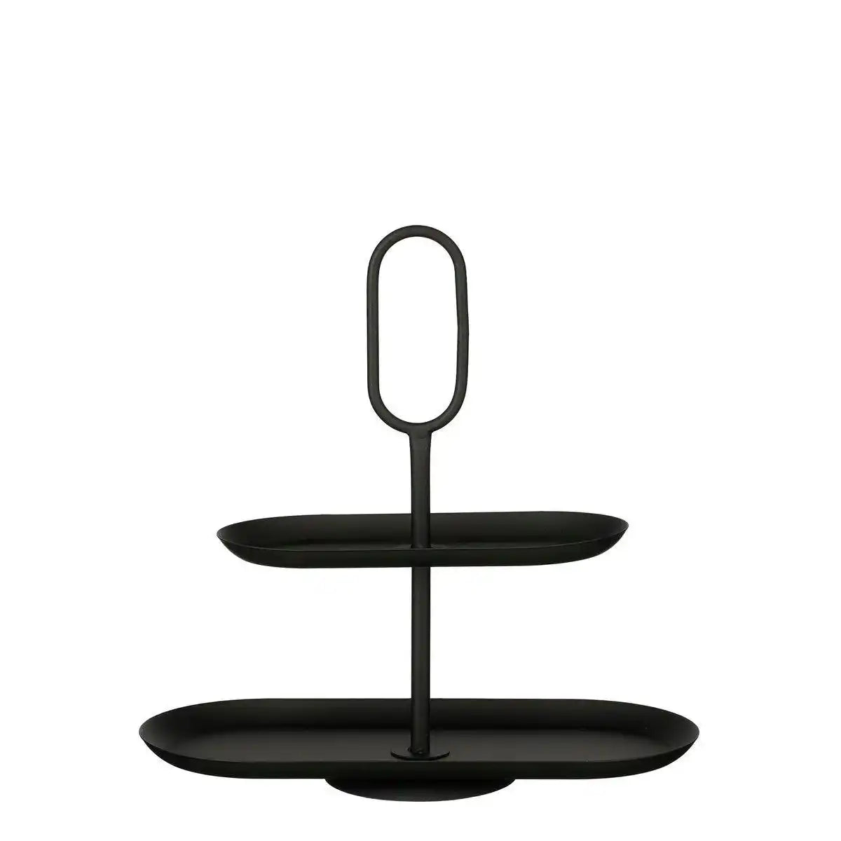 Rama Etagere 2 Lugs - L38 x B17 x H37 cm - Metall - Schwarz - HomeDesign Knaus