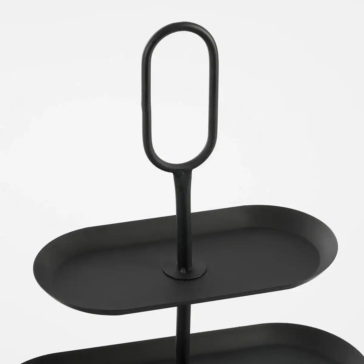 Rama Etagere 2 Lugs - L38 x B17 x H37 cm - Metall - Schwarz - HomeDesign Knaus