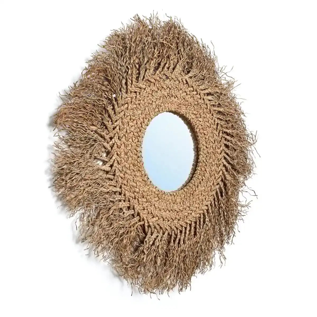 Rattan Wandspiegel Spiegel des frühen Montags Natürlich 75 cm - HomeDesign Knaus
