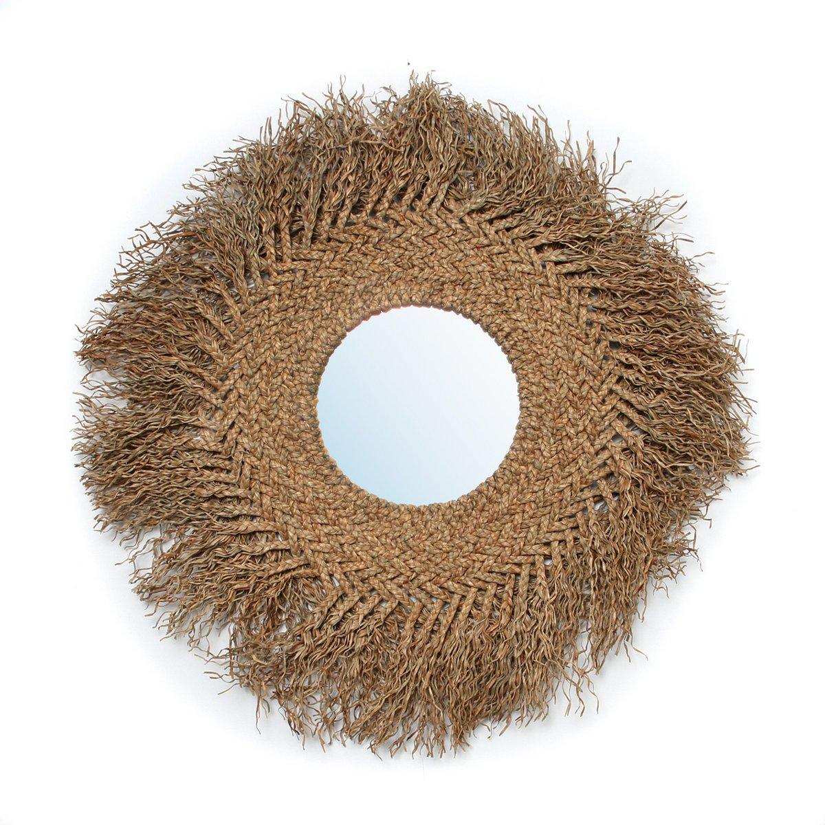Rattan Wandspiegel Spiegel des frühen Montags Natürlich 75 cm - HomeDesign Knaus