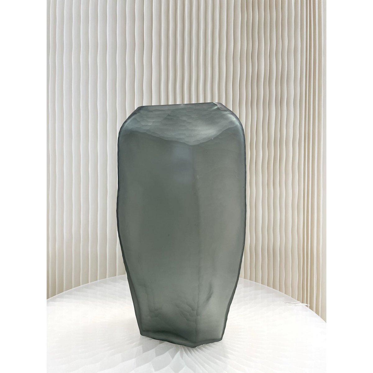 Rauchglas Blumenvase Vase Stone 38 cm - HomeDesign Knaus