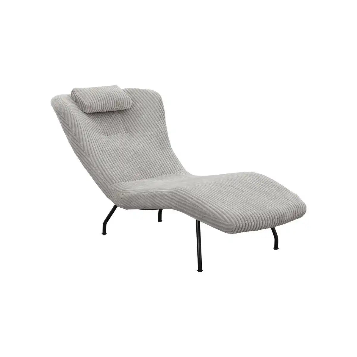 Relaxliege hellgrau Texturstoff - HomeDesign Knaus