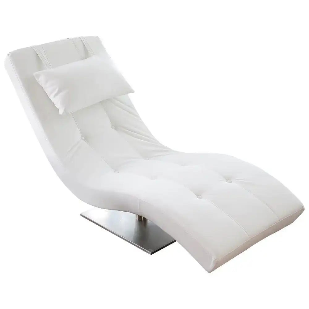 Relaxliege weiß Kunstleder-Optik - HomeDesign Knaus