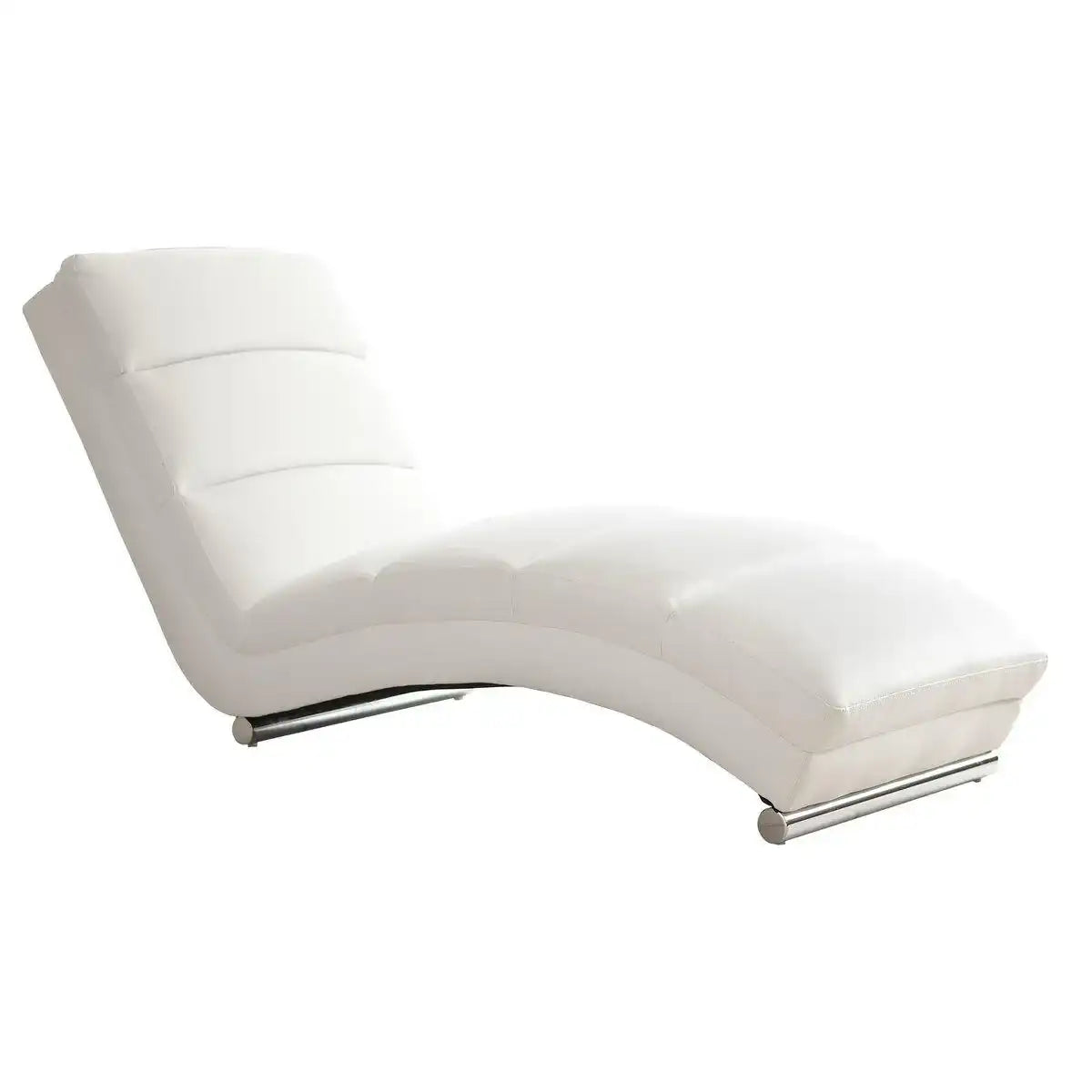 Relaxliege weiß Kunstleder-Optik - HomeDesign Knaus