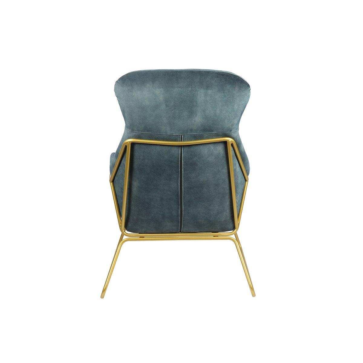 Relaxsessel aus Samtvelours Blau - HomeDesign Knaus