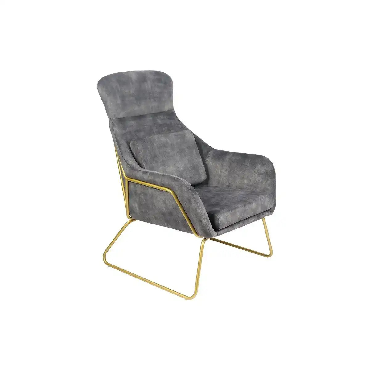 Relaxsessel aus Samtvelours Grau - HomeDesign Knaus