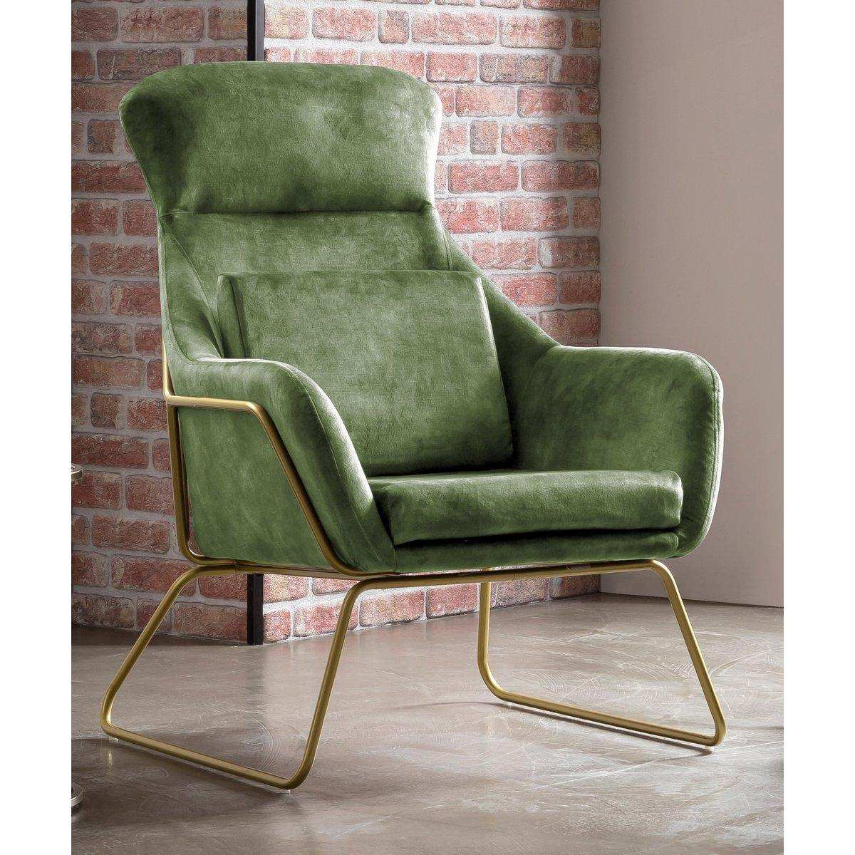 Relaxsessel aus Samtvelours Grün - HomeDesign Knaus